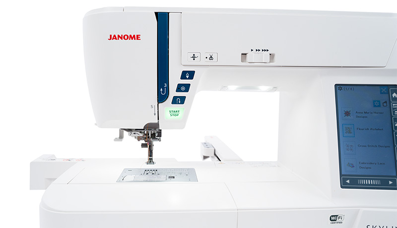 Janome Skyline S9 Spacious workspace